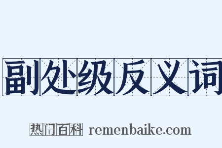 副处级反义词是什么意思的图片